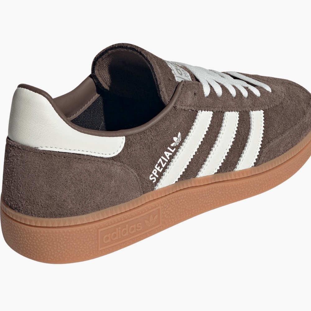 Adidas Brown Suede Shoes with Cream Accents - Picture 3 of 6